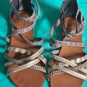 Jellypop Women's Sandals - Silver and Gold